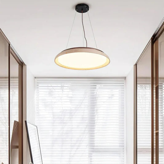 Pheme Wabi-Sabi Round Travertine Pendant Light