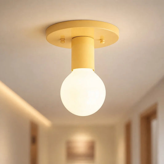 Piper Modern Minimalist Metal Cylinder Base Ceiling Light