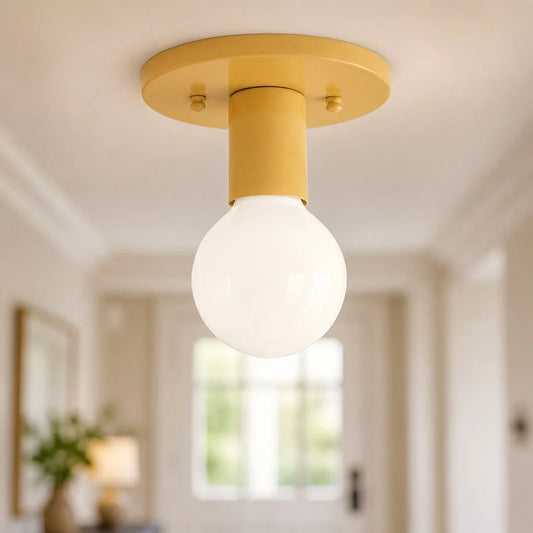 Piper Modern Minimalist Metal Cylinder Base Ceiling Light