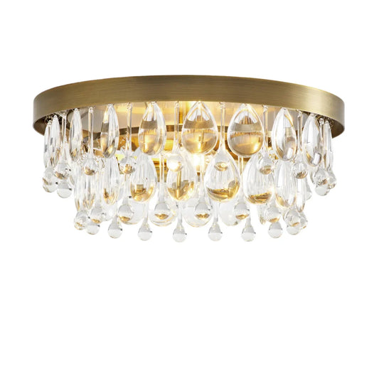 Pluto Modern Luxury Round Crystal Flush Mount Light