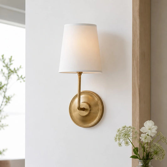Proioxis Modern Linen Shade Single Wall Sconce