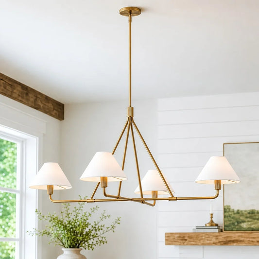 Pruella Modern Metal Multi Light Linear Chandelier