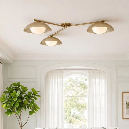 Quinwen Modern Metal 3-Light Linear Ceiling Light