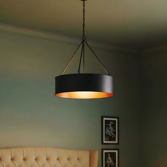Reid Vintage Drum Bronze Pendant Light