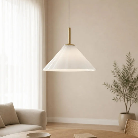 Renata Adjustable Tapered Glass Pendant Light