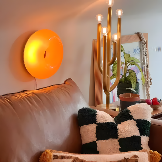 Renzo Modern Touch Round Glass Dimmable Wall Sconce