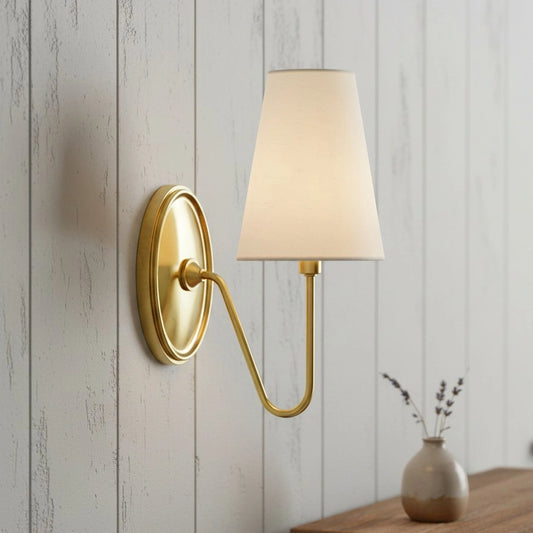 Retro Metal Linen Shade Wall Sconce