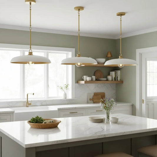 Retro Saucer Shade Metal Pendant Light