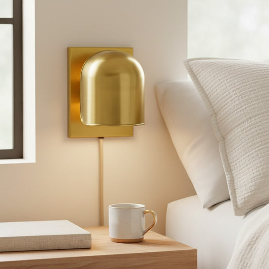 Retro Small Dome Style Pivoting Bedside Sconce