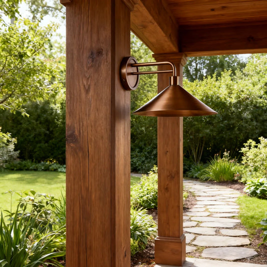 Rhett Vintage Metal Cone Wall Lamp