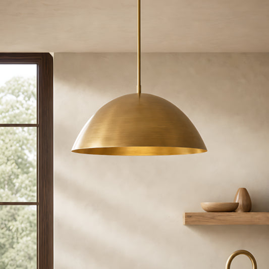 Rhys Industrial Metal Dome Pendant Light