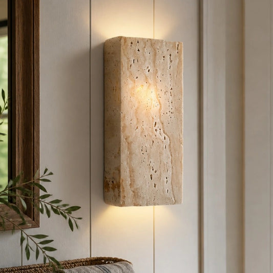 Rigoberto Modern Travertine Square Wall Sconce
