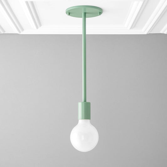 Riker Minimalist Exposed Globe Metal Pendant Light