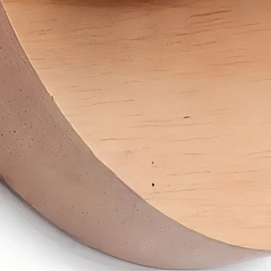 Riley Vintage Travertine Wood Round Wall Sconce