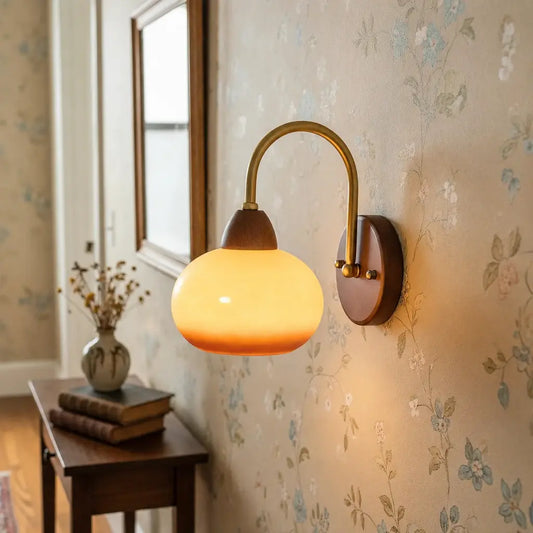 Ronda Vintage Persimmon Gradient Glass Wall Sconce