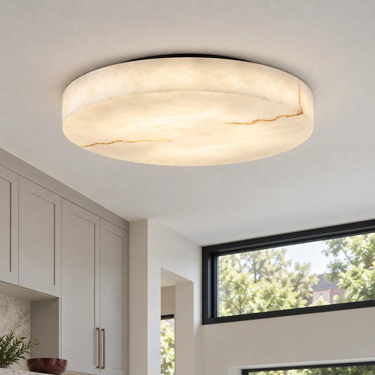 Runa Modern Veined Resin Flush Mount Ceiling Light