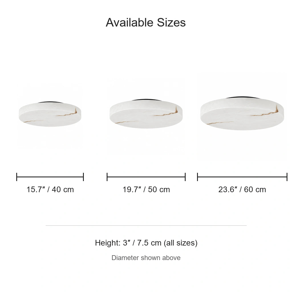 Runa Modern Veined Resin Flush Mount Ceiling Light, 15.7-inch 19.7-inch and 23.6-inch dimensions