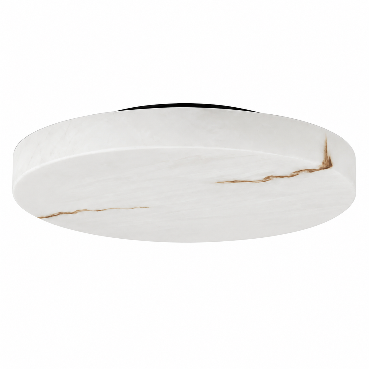 Runa Modern Veined Resin Flush Mount Ceiling Light, switched-off white-background product view