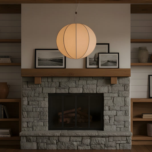 Scandinavian Linen Pendant Light