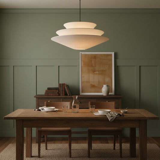 Scandinavian Tiered Linen Cone Pendant Light