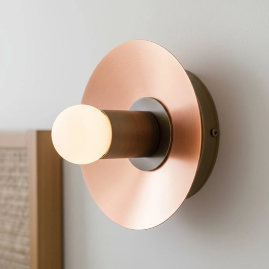 Mid-Century Modern Brushed Copper Wall Light