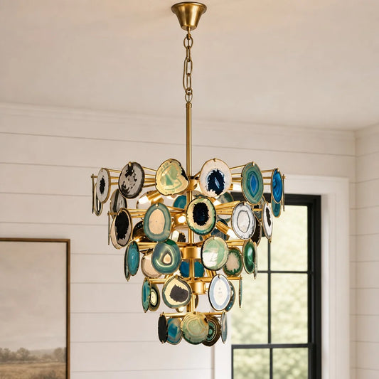 Seren Colorful Stylish Agate Pendant Lamp