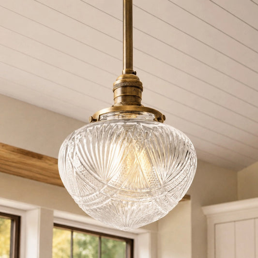 Severin Modern Beaded Rose Glass Pendant Light