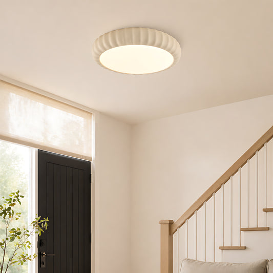 Sierra Minimalist Fluted Disk Ceiling Lighting