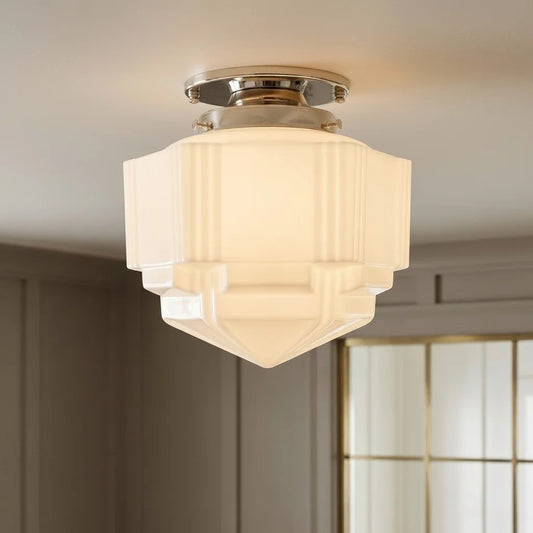 Sloane Art Deco Glass Geometric Ceiling Light