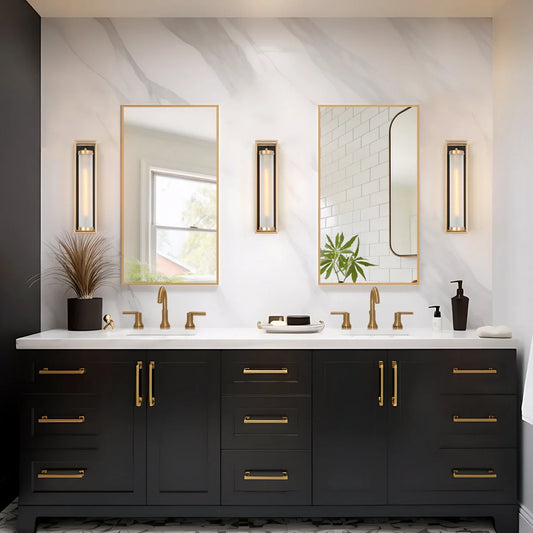 Solara Modern Minimalist Rectangular Glass Wall Lamp