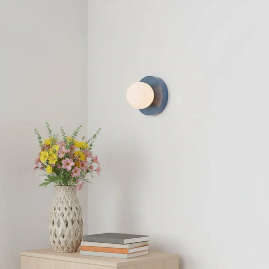 Solveig Nordic Opal Glass Ceramic Wall Lamp