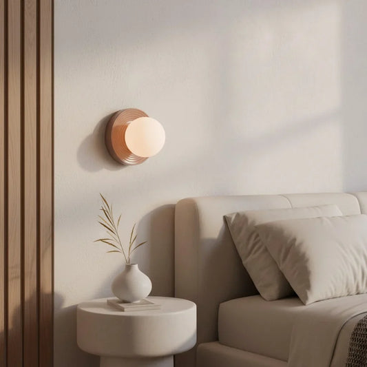 Solveig Nordic Opal Glass Ceramic Wall Lamp