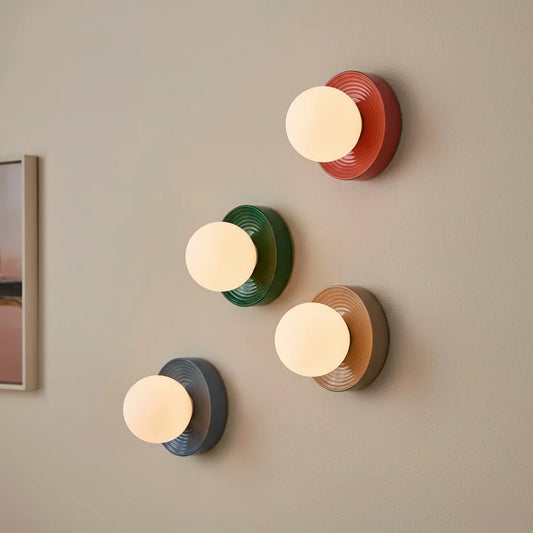 Solveig Nordic Opal Glass Resin Wall Lamp