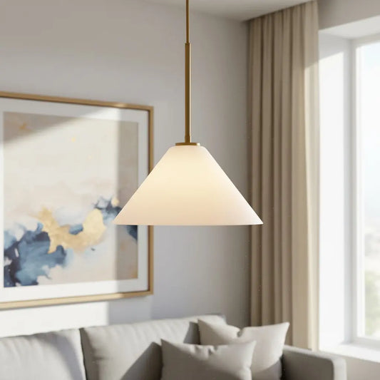 Sorelle Modern Cone Glass Pendant Light