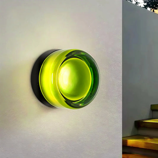 Souta Modern Dome Dimmable LED Glass Dimple Wall Sconce