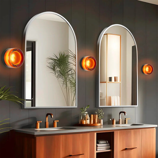 Souta Modern Dome Dimmable LED Glass Dimple Wall Sconce