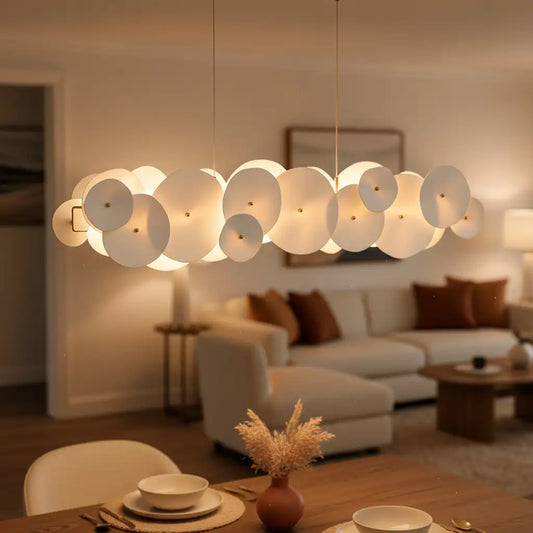 Stalyn Modern Ceramic Linear Round LED Chandelier