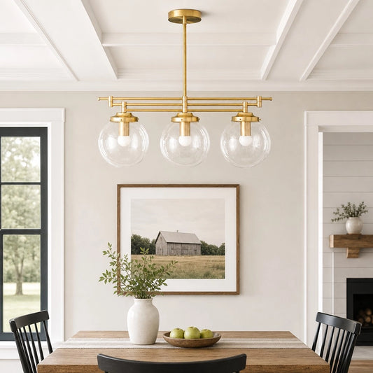 Stefanos Art Deco 3-Light Globe Chandelier