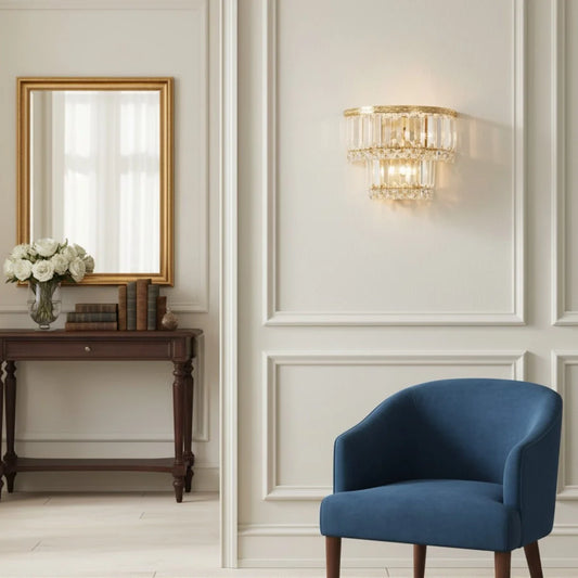 Sterling Cake-shaped Luxury Crystal Wall Sconce