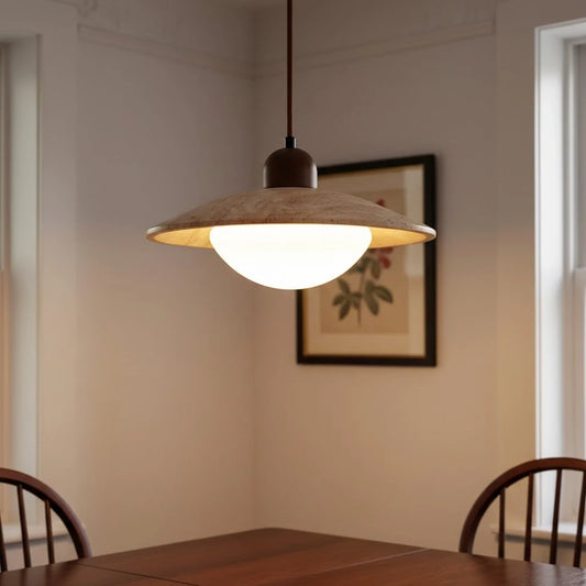 Svana Vintage Wabi-Sabi Travertine Pendant Light