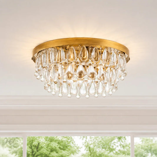 Talen Modern Raindrop Crystal Ceiling Lamp