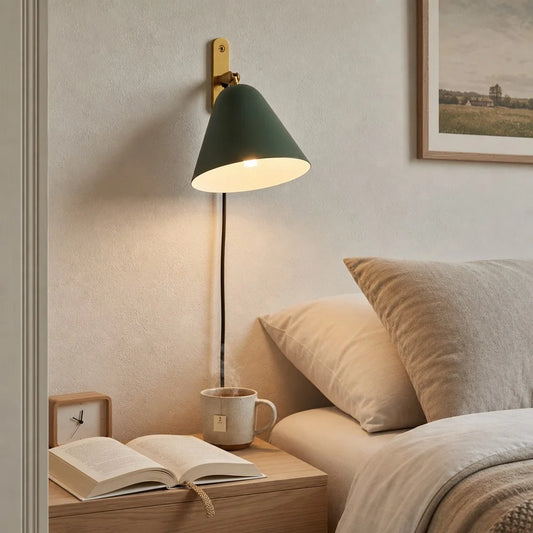 Thalya Modern Minimalist Tapered Metal Wall Sconce