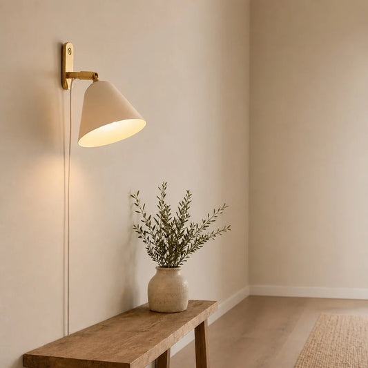 Thalya Modern Minimalist Tapered Metal Wall Sconce