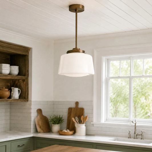 Torvin Modern Farmhouse Drum Pendant Light