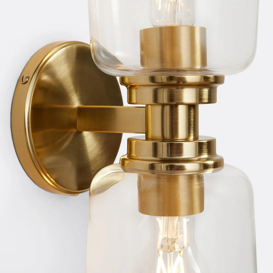 Tyche Modern Cylinder Glass Double Sconce