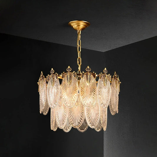 Valerynthar Vintage Crystal Leaf Chandelier