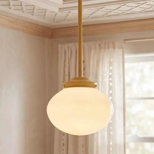 Veda Modern Brass Glass Sphere Pendant Light