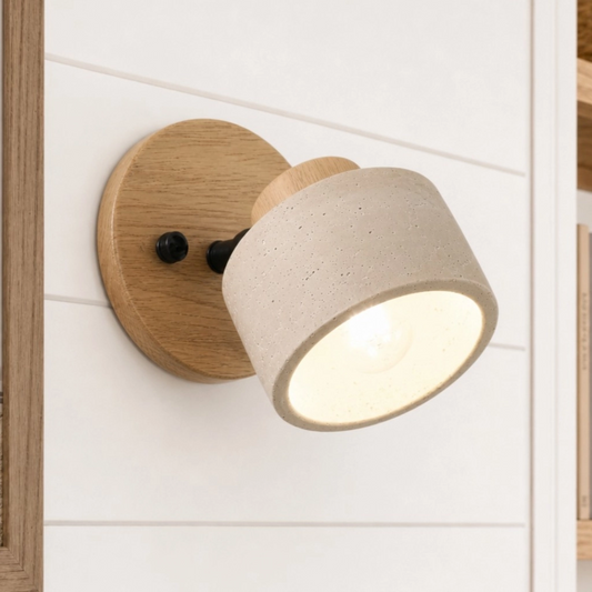 Velmora Wabi Sabi Cylinder Travertine Wall Light