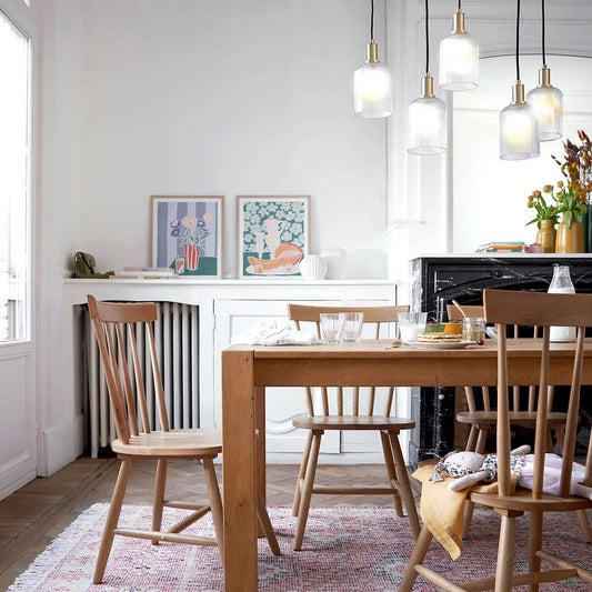 Vespera Industrial Modern Ribbed Glass Cluster Chandelier