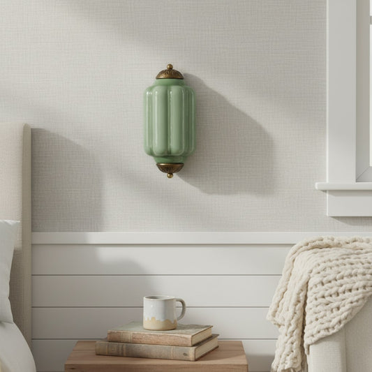 Vintage Milk Glass Flush Eloise  Sconce Wall Light